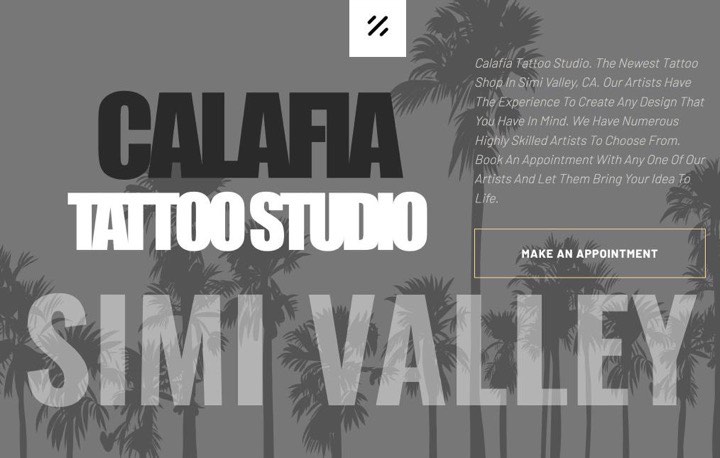 Calafia Tattoo Studio homepage
