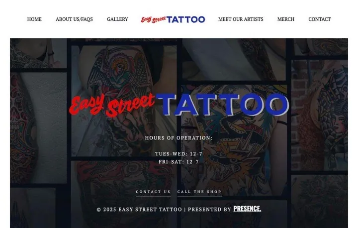 Easy Street Tattoo homepage