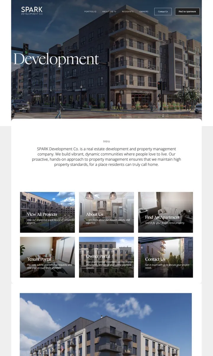 Spark Development Co. homepage